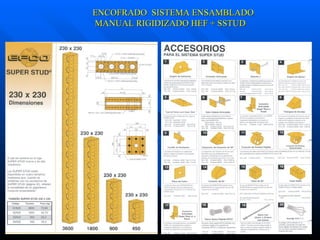 ENCOFRADO  SISTEMA ENSAMBLADO  MANUAL RIGIDIZADO HEF + SSTUD 