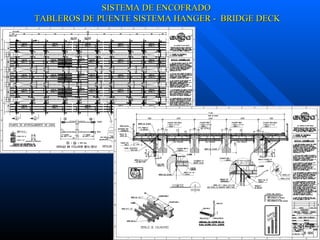 SISTEMA DE ENCOFRADO TABLEROS DE PUENTE SISTEMA HANGER -  BRIDGE DECK 