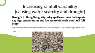 Lorem Ipsum Dolor Sit Amet
Increasing rainfall variability
(causing water scarcity and drought)
 