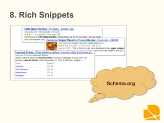 8. Rich Snippets
Schema.orgSchema.org
 