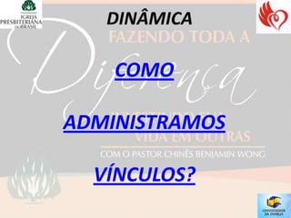 COMO

ADMINISTRAMOS

  VÍNCULOS?
 