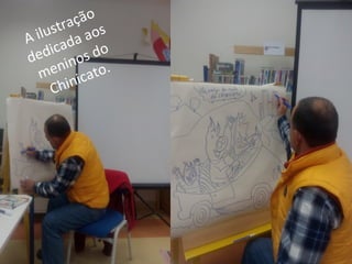 A ilustração
dedicada aos
meninos do
Chinicato.
 