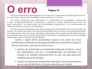 O erro Pagina 15
 