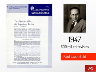 1947
600 mil entrevistas

 Paul Lazarsfeld
 