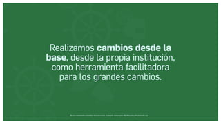 Museos socialmente sostenibles (inclusión social, ciudadanía, democracia) | Red Museística Provincial de Lugo
Realizamos cambios desde la
base, desde la propia institución,
como herramienta facilitadora
para los grandes cambios.
 
