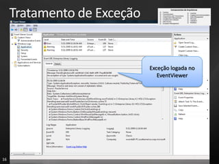 Tratamento de ExceçãoExceção logada no EventViewer