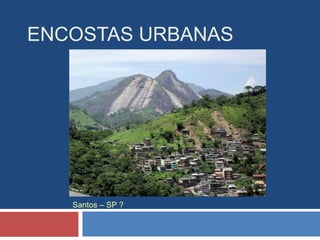 ENCOSTAS URBANAS
Santos – SP ?
 