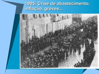 1905: Crise de abastecimento, inflação, greves... 