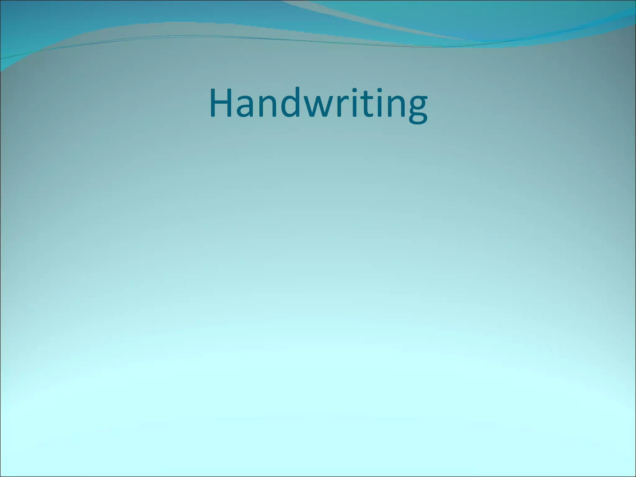Handwriting 