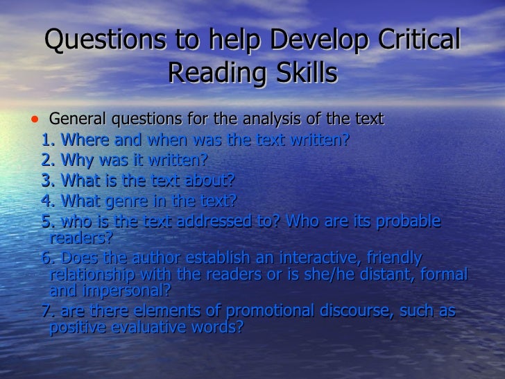improve critical reading skills