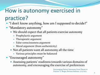 Encouraging Patient Autonomy | PPTX