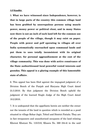 supreme court judgement on land encroachment