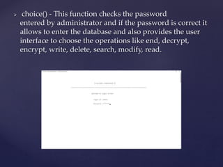 Encrypted database management system | PPTX | Databases | Computer ...