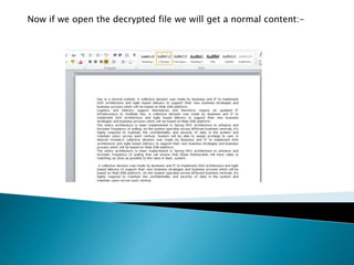 Now if we open the decrypted file we will get a normal content:-
 