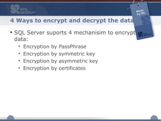 SQL Server Encryption - Adi Cohn | PPT