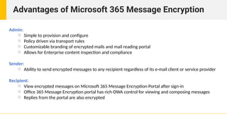 Mail encryption in Microsoft 365 and Outlook | PPTX