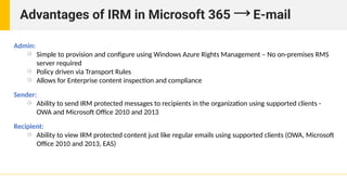 Mail encryption in Microsoft 365 and Outlook | PPTX