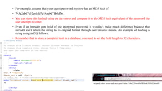 Encryption in php | PPTX | Programming Languages | Computing