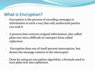 Encryption ppt | PPTX | Computing | Technology & Computing