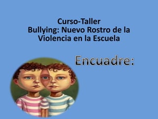 Curso-Taller
Bullying: Nuevo Rostro de la
Violencia en la Escuela
 