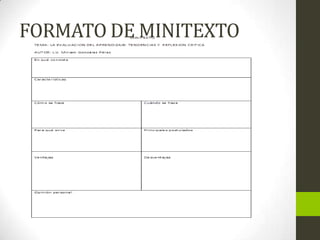 FORMATO DE MINITEXTO
 