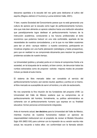 Una reflexión sobre la Universidad privada...