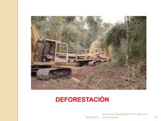 DEFORESTACIÓN

                    Economía Sustentable- Prof. Marcos J.
       28/09/2012   Garcia Nuñez                            32
 