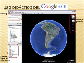 Buscador



              Controles de
              navegación




Layers o
capas de
información
 