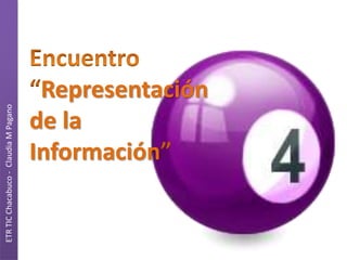 ETR TIC Chacabuco - Claudia M Pagano 
Representación 
de la 
Información 
 