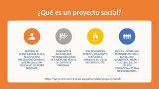 Formulación y Diseño de Proyectos Sociales para Impacto Comunitario | PPTX