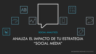 ANALIZA EL IMPACTO DE TU ESTRATEGIA
“SOCIAL MEDIA”
SOCIAL ANALYTICS
 