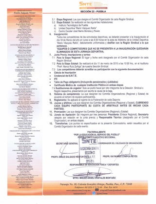 Encuentros deportivos snte 23