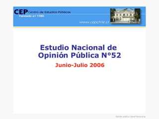 Estudio Nacional de  Opinión Pública N°52 Junio-Julio 2006 