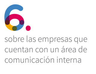 sobre las empresas que
cuentan con un área de
comunicación interna
 
