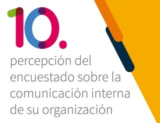 percepción del
encuestado sobre la
comunicación interna
de su organización
 