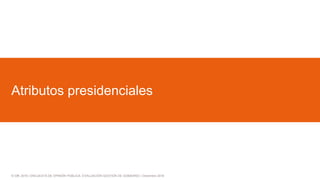 © GfK 2016 | ENCUESTA DE OPINIÓN PÚBLICA: EVALUACIÓN GESTIÓN DE GOBIERNO | Diciembre 2016
Atributos presidenciales
 