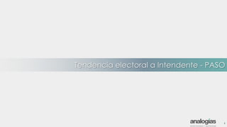 Tendencia electoral a Intendente - PASO
3
 