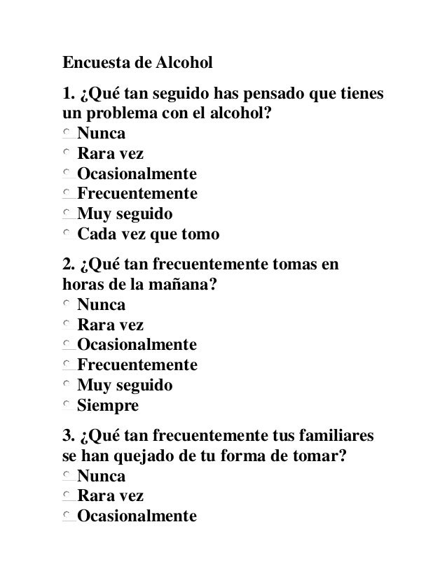 Los indicios la dependencia del alcohol