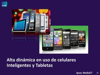 Alta dinámica en uso de celulares
Inteligentes y Tabletas
                                    25
 