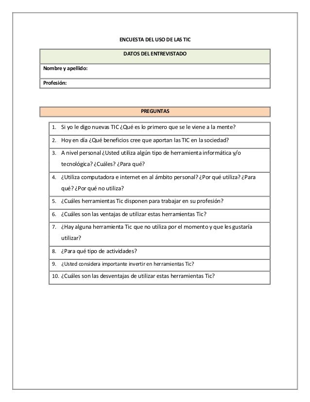 Encuesta del uso de las tic2017