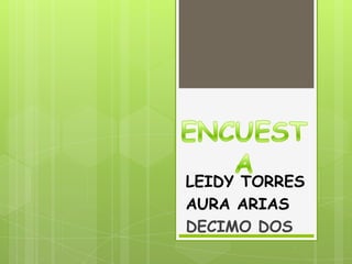 LEIDY TORRES
AURA ARIAS
DECIMO DOS

 