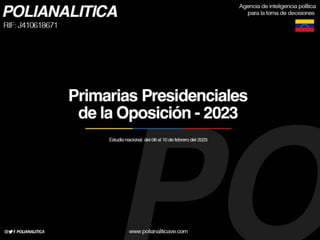 Primarias Presidenciales de la oposición 2023