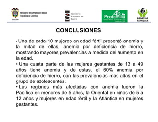 Encuesta nacional de la situación nutricional en colombia 2010