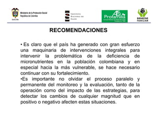 Encuesta nacional de la situación nutricional en colombia 2010