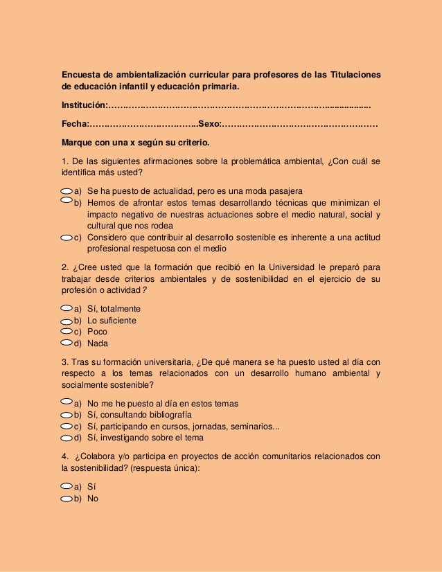 Encuesta No 3 Medio Ambiente