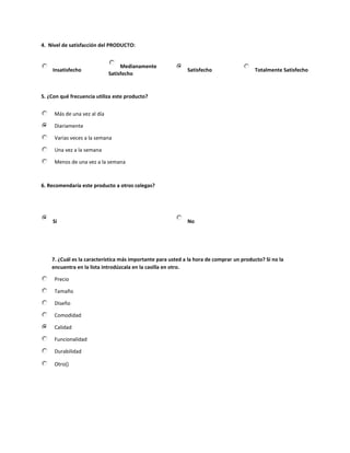 Encuesta  original