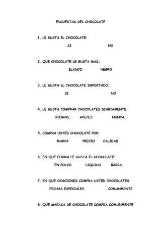 Encuestas del chocolate katherin jeison