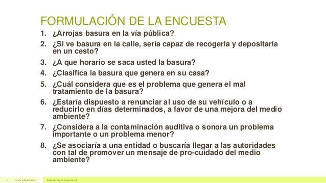 Encuesta sobre el medio ambiente 23