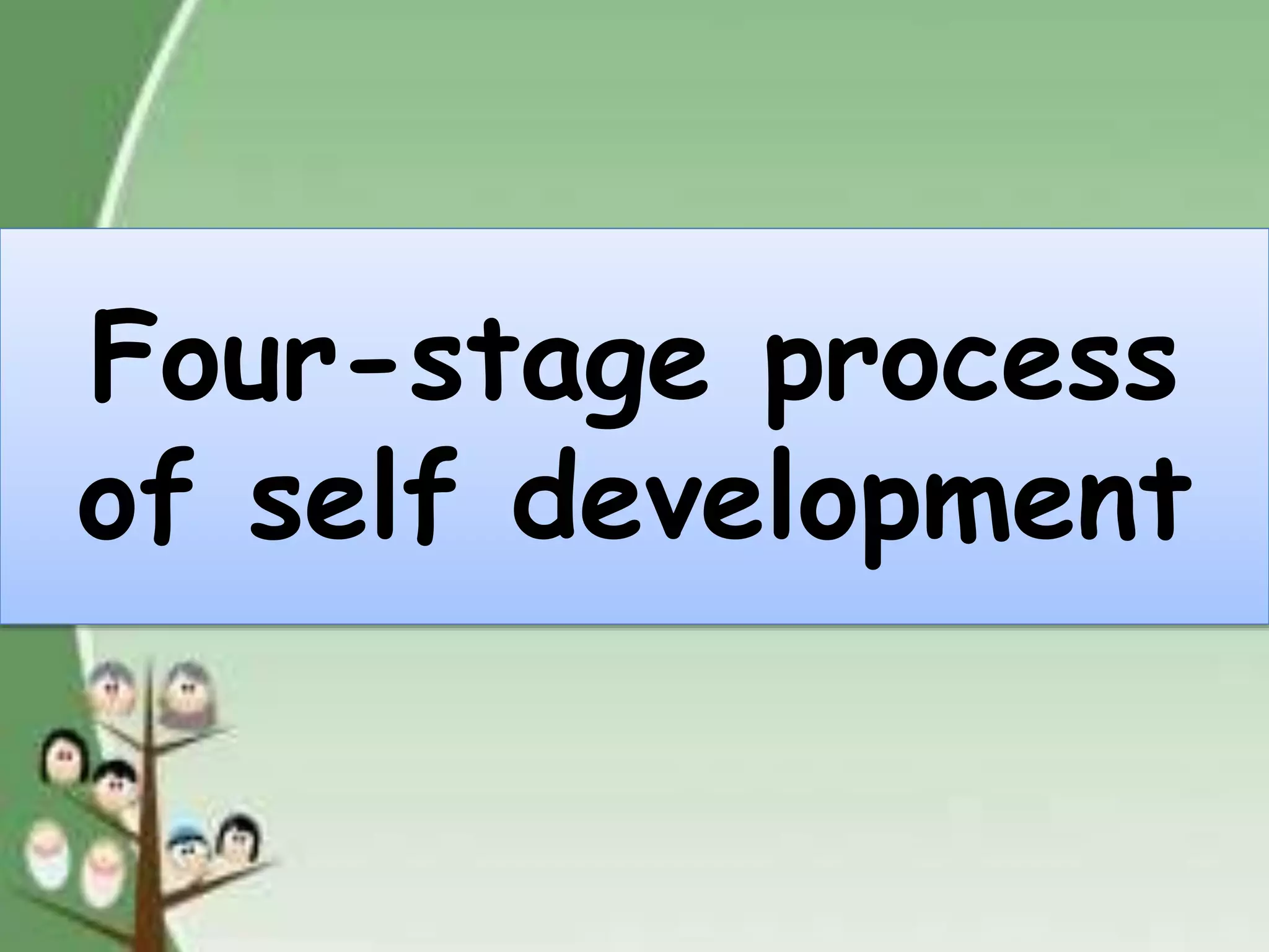 Four-stage process
of self development
 