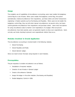 encumbrance accounting